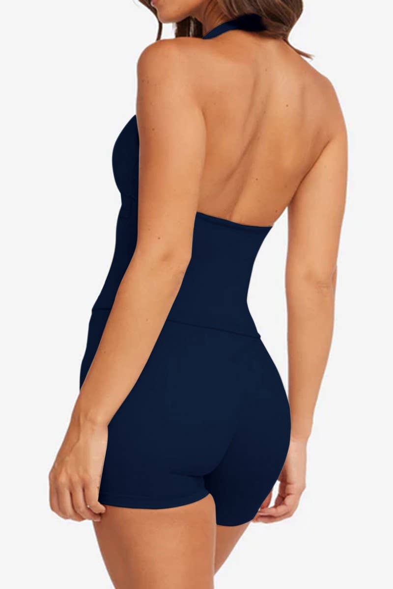 CWSTB00441_HALTER SPORTS BRA AND SHORTS SET