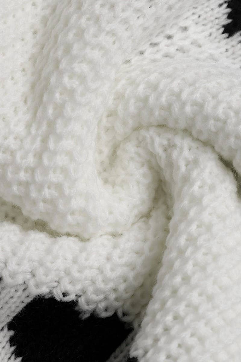 CWOSWL07116_CASUAL PULLOVER LONG SLEEVE HEART KNIT SWEATER