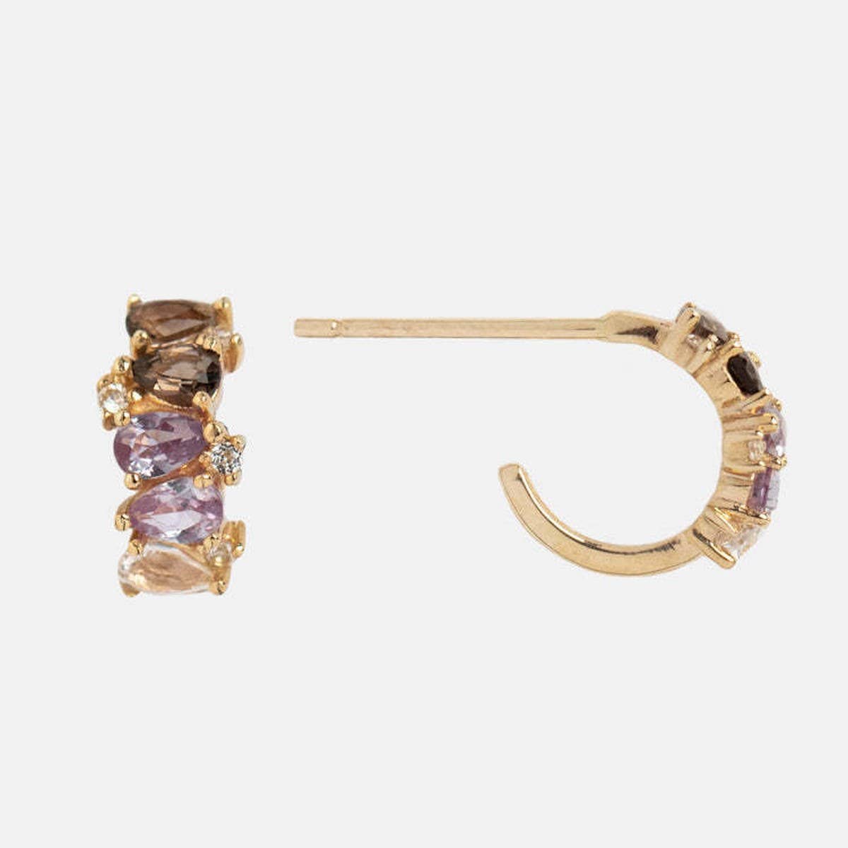 Colorful gradient birthday stone earrings
