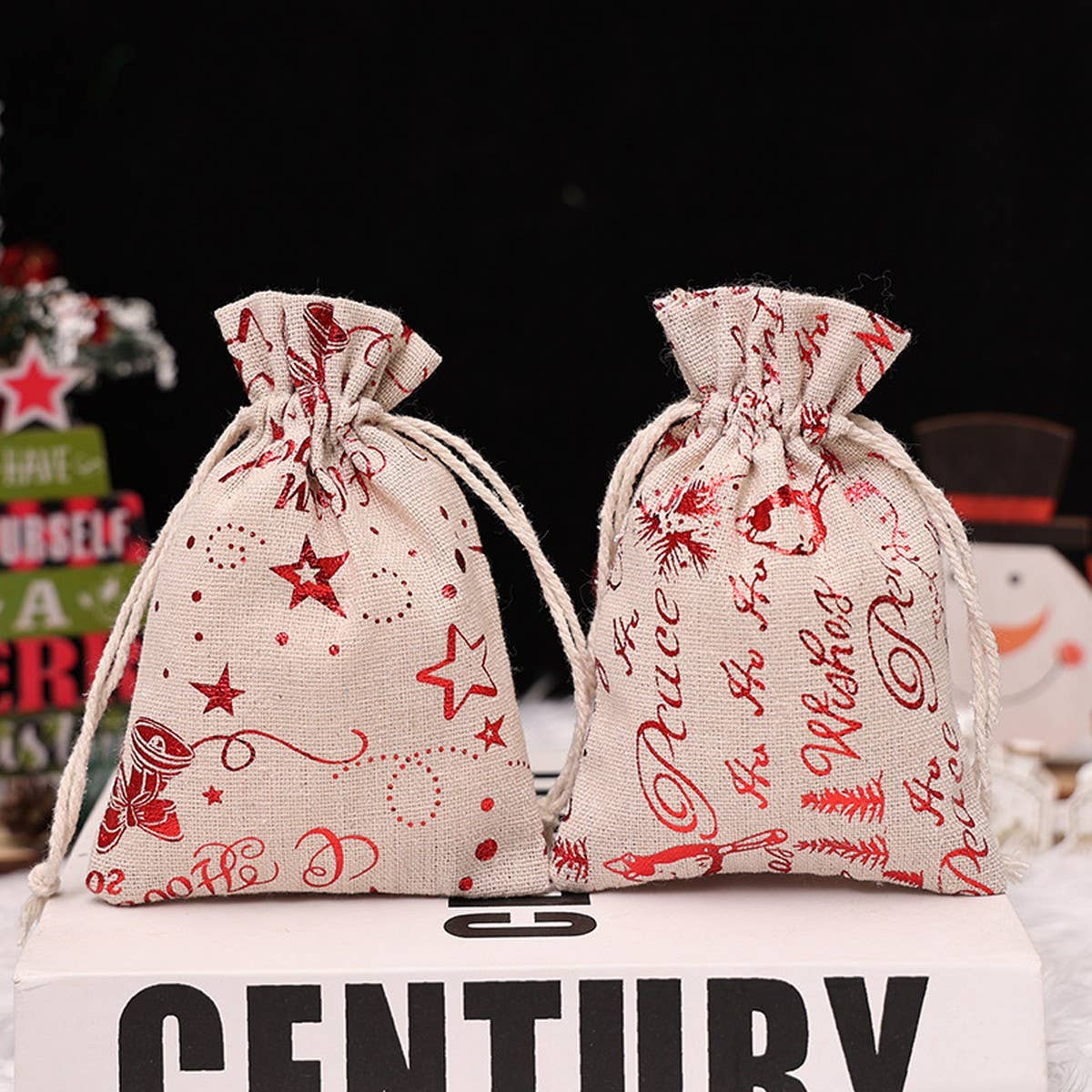 CWMM1748_Christmas Goodie Bag Drawstring Gift Bag