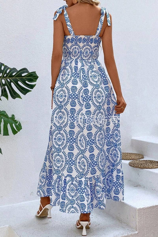 CWDHL0540_BOHO PRINT SLEEVELESS HALTER SPLIT DRESS LONG