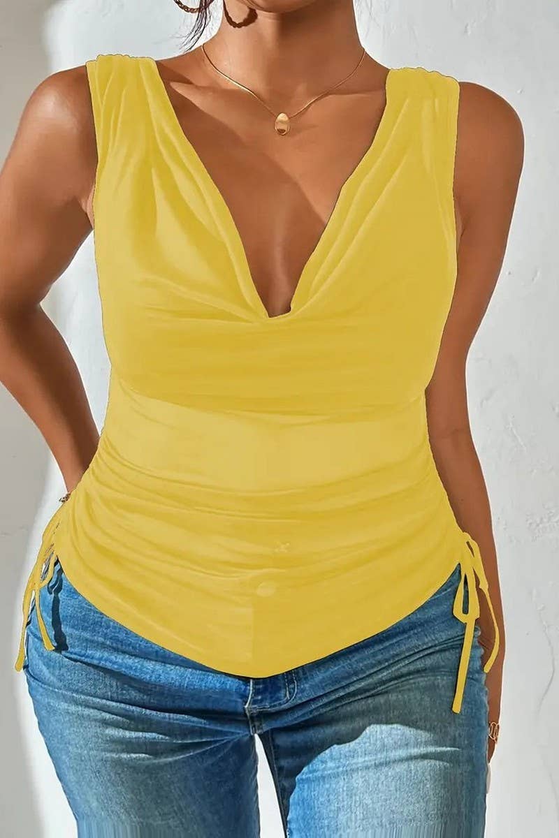 CWTTSL0334_V-NECK PURE SEXY SLEEVELESS VEST