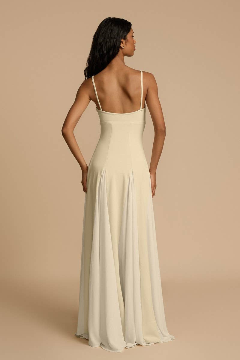 CWDMD5495_BACKLESS SPAGHETTI STRAP COLORBLOCK BODYCON DRESS