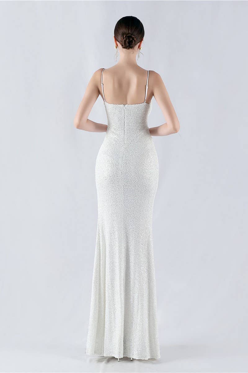 CWDMD4825_ELEGANT SEXY HIGH-SLIT SLING EVENING DRESS