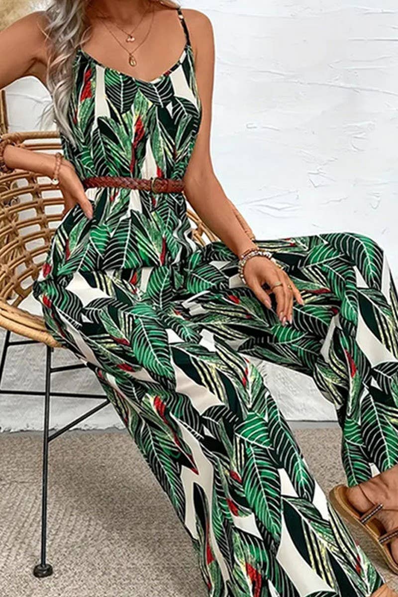 CWSBSSL0139_PRINTED SUSPENDERS DRAPED WIDE-LEG JUMPSUIT