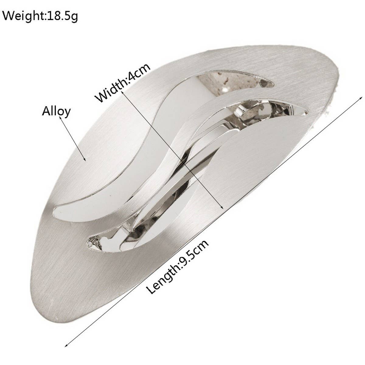 Glossy Geometric Metal Spring Hair Claw Clip