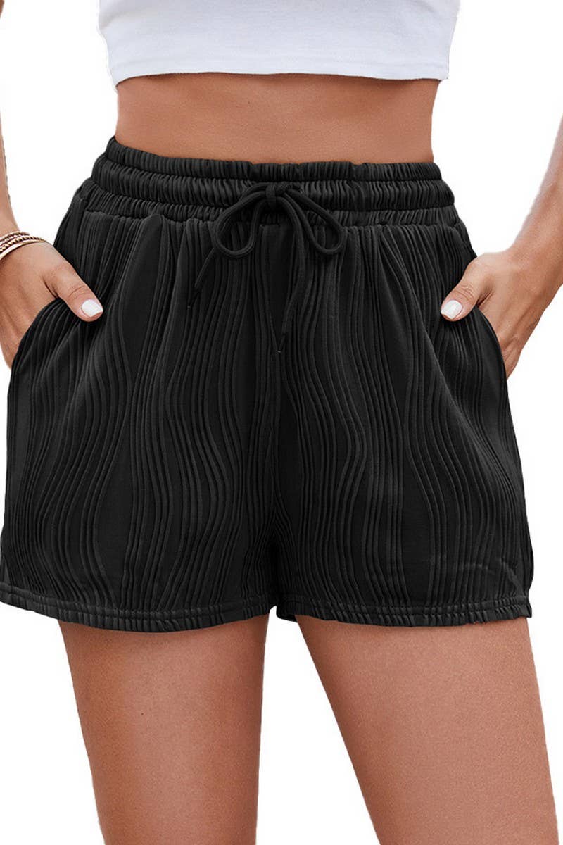 CWBSP0563_SOLID DRAWSTRING POCKET CASUAL SHORTS