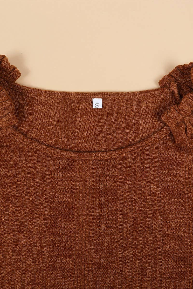 CWTBLL3653_SPRING AND AUTUMN LIGHT CASUAL ROUND NECK PULLOVE