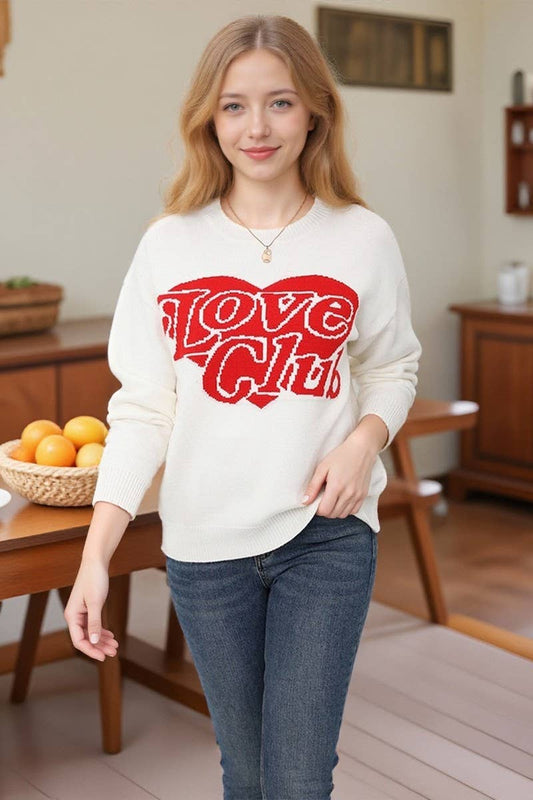 CWOSWL07594_VALENTINE HEART LOOSE FIT KNIT SWEATER