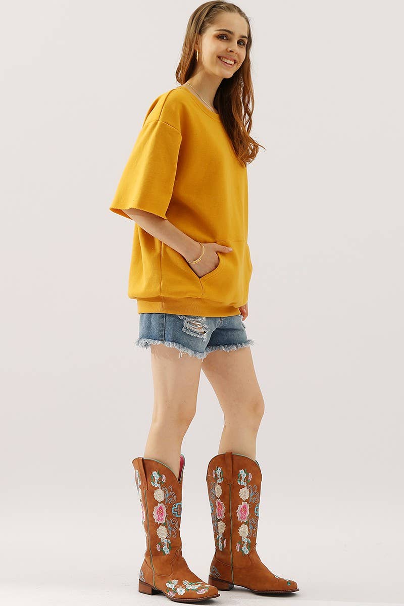 CWTTS560_OVERSIZED SWEATSHIRT WITH KANGAROO POCKET