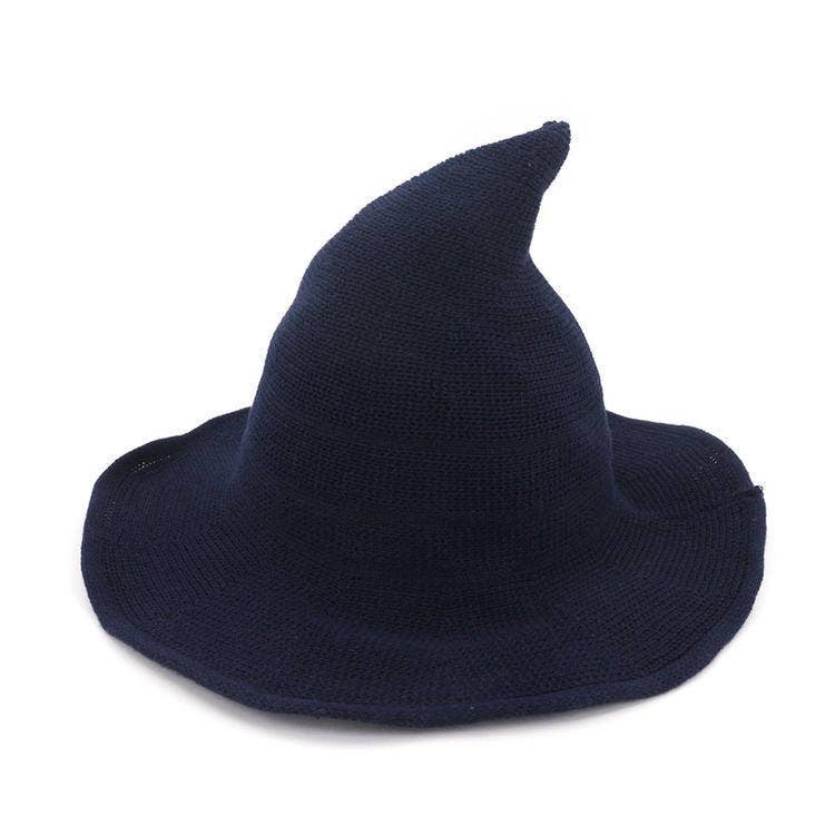 HALLOWEEN FOLDING KNIT HAT PEAKED WITCH HAT
