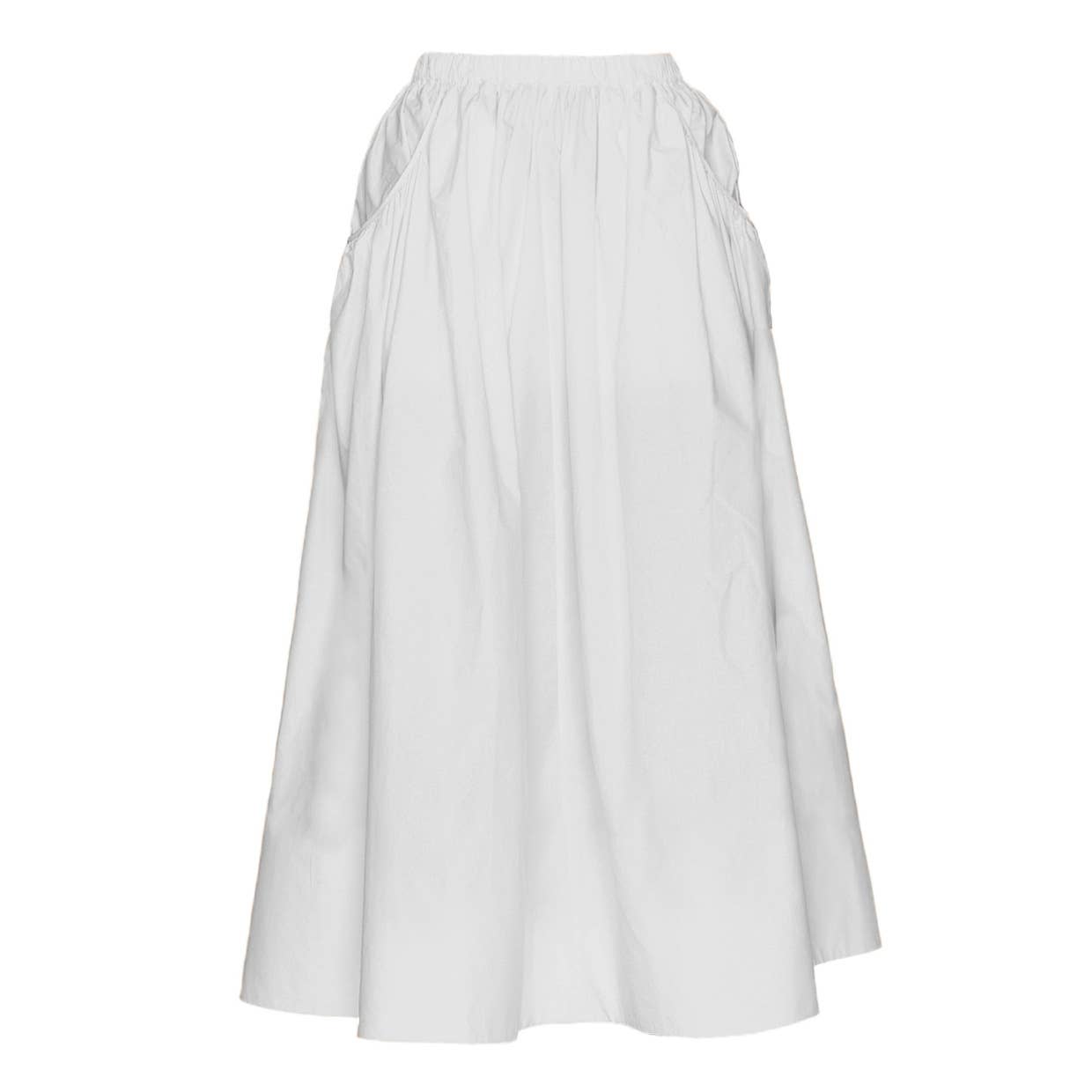 FASHIONABLE COTTON HEMP HIGH WAIST LOOSE SKIRT