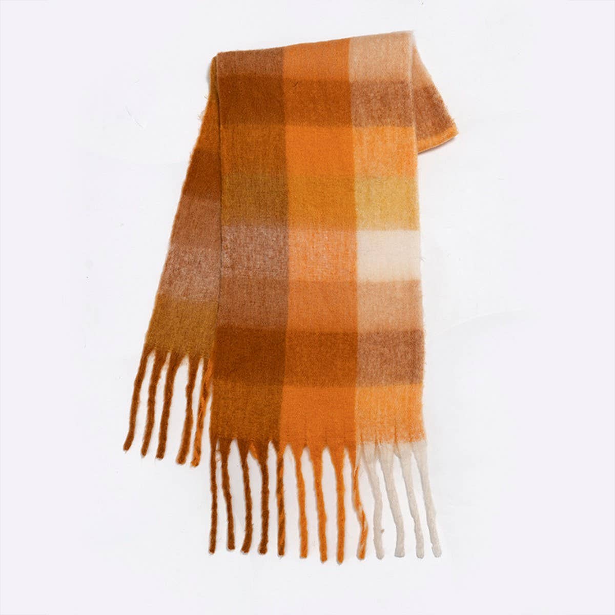 Rainbow Tassel Faux Cashmere Scarf for Winter_CWASC2360