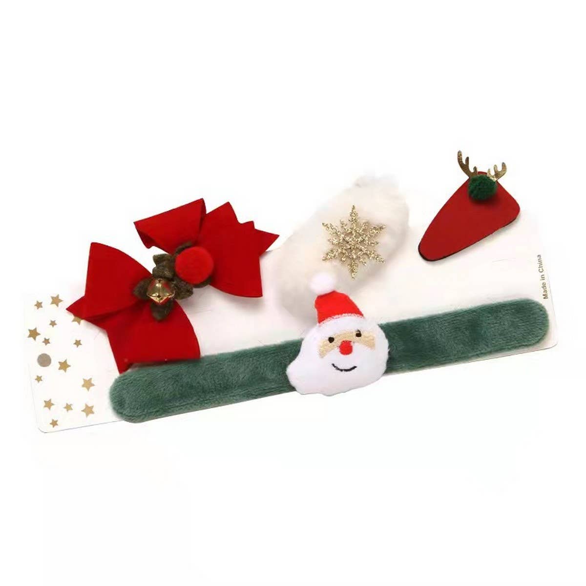 CHRISTMAS GIFT CLAPPING RING SET HAIRPIN DECORATION