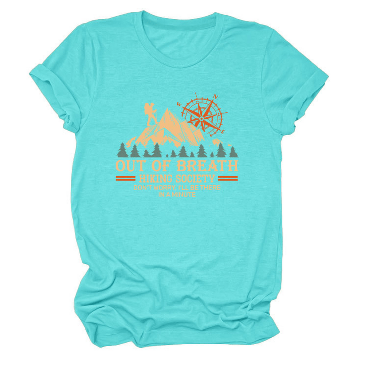 Comfy Crew Neck Tee – Hiking Quote for Women_CWTTS1523