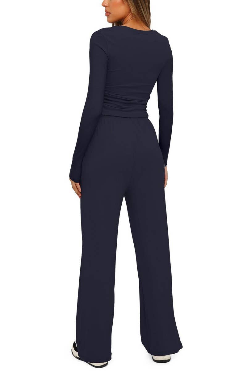 CWSJB00030_2025 FALL WINTER CASUAL SOLID COLOR OUTFIT SET