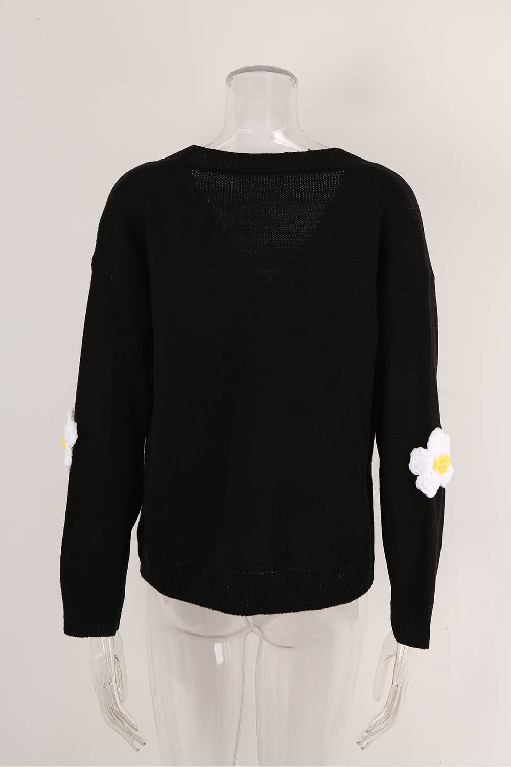 BUTTON UP CARDIGAN FLOWER COAT SWEATER