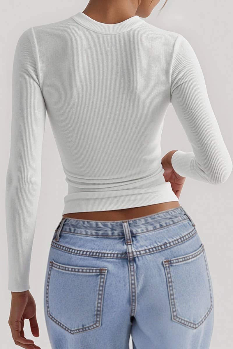 CWTBLL01036_SOLID LONG SLEEVE SLIM FIT BASE TOP