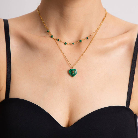 LOVE LIGHT LUXURY NICHE BEADED CLAVICLE NECKLACE