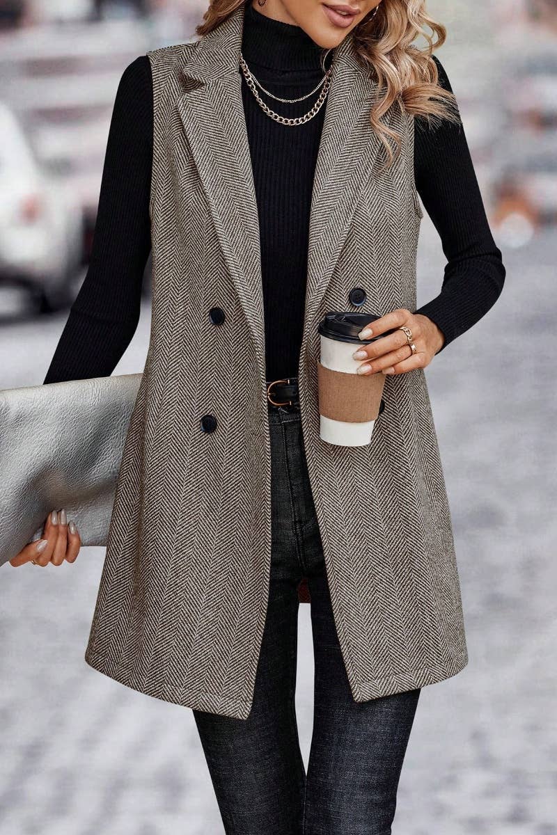 CWOCASL0021_AUTUMN/WINTER FASHION SLEEVELESS BLAZER