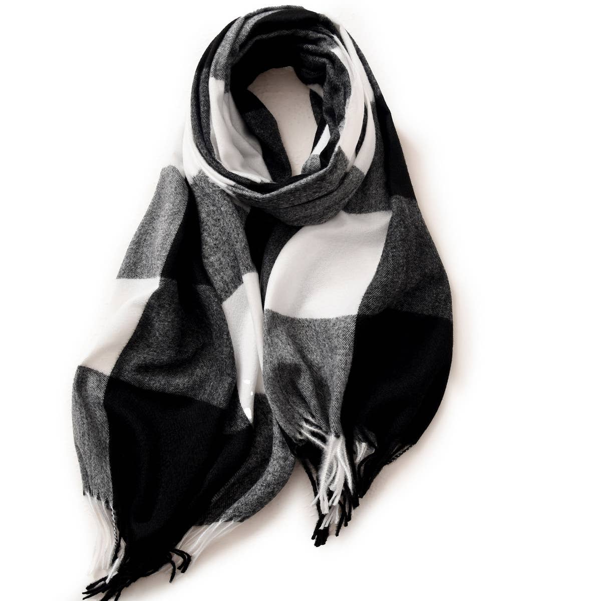 Elegant Plaid Shawl - Winter Scarf for Women