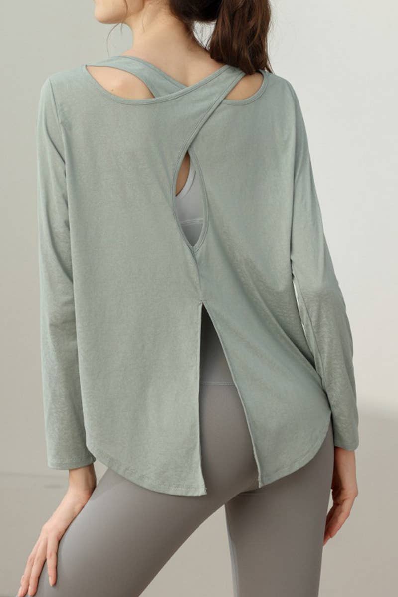 CWTBLL3757_LOOSE FITNESS HIGH-END BEAUTIFUL BACK YOGA CLOTHE