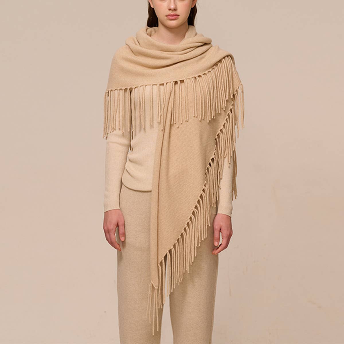Women?™s Warm Triangle Scarf ??Cashmere Knit_CWASC2703