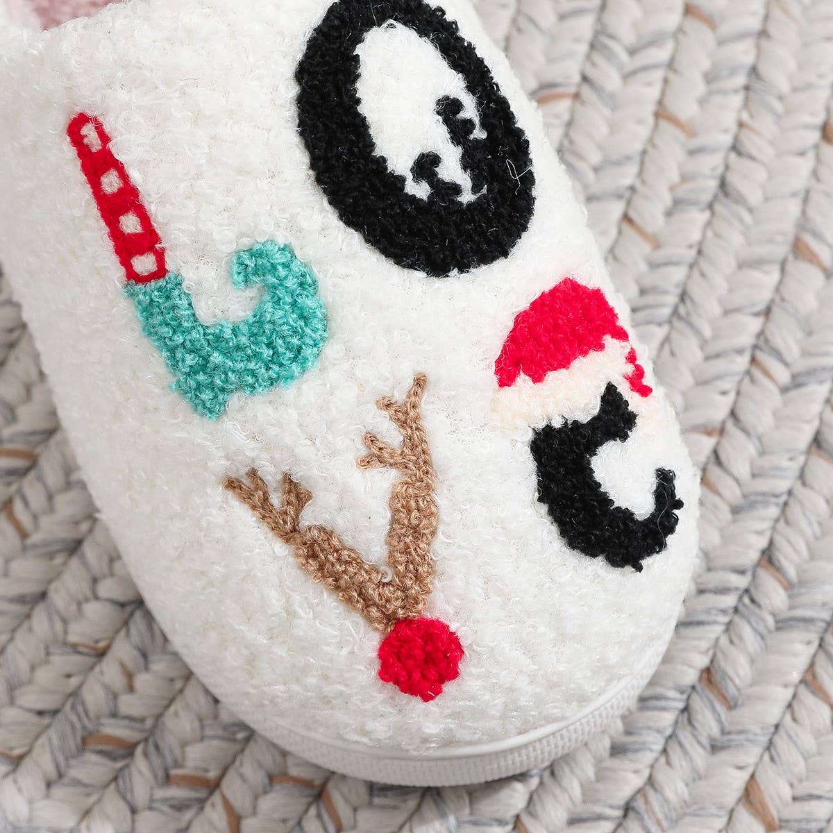 HOT STYLE LETTER PLUSH WARM COTTON SLIPPERS