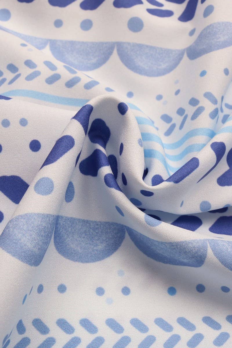 CWDHL0366_V-NECK HALTER NECK PRINT LONG DRESS