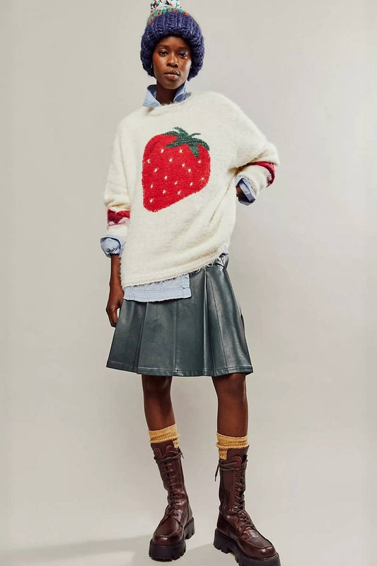 CWOSWL07747_2025 WINTER COZY LOOSE FIT PRINTED KNIT SWEATER