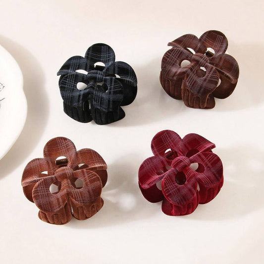 CWAHA07457_VELVET PETAL FLOWER CLAW CLIP FOR HAIR UPDOS