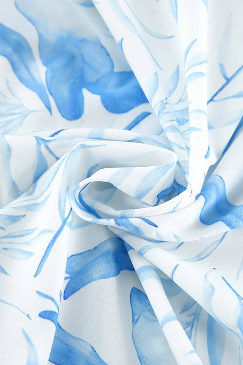 CWSPJ0403_PRINTED LOOSE PAJAMAS THREE-PIECE SET