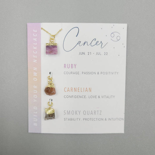 TWELVE CONSTELLATIONS NATURAL STONE NECKLACE