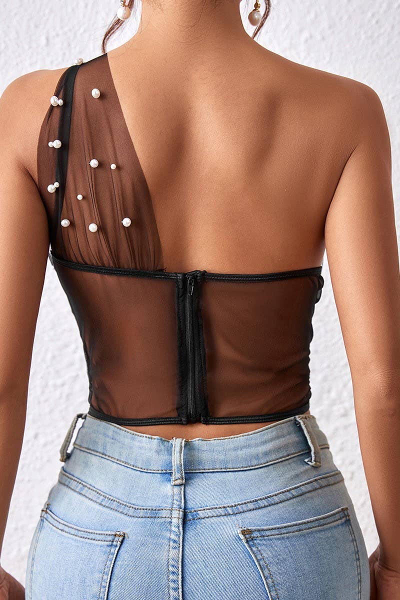 CWTTT0044_SEE-THROUGH MESH UNDERWIRE FISHBONE VEST