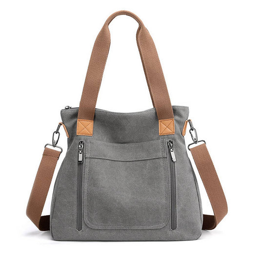 SIMPLE TRAVEL CANVAS SHOULDER CROSSBODY BAG_CWAB1292
