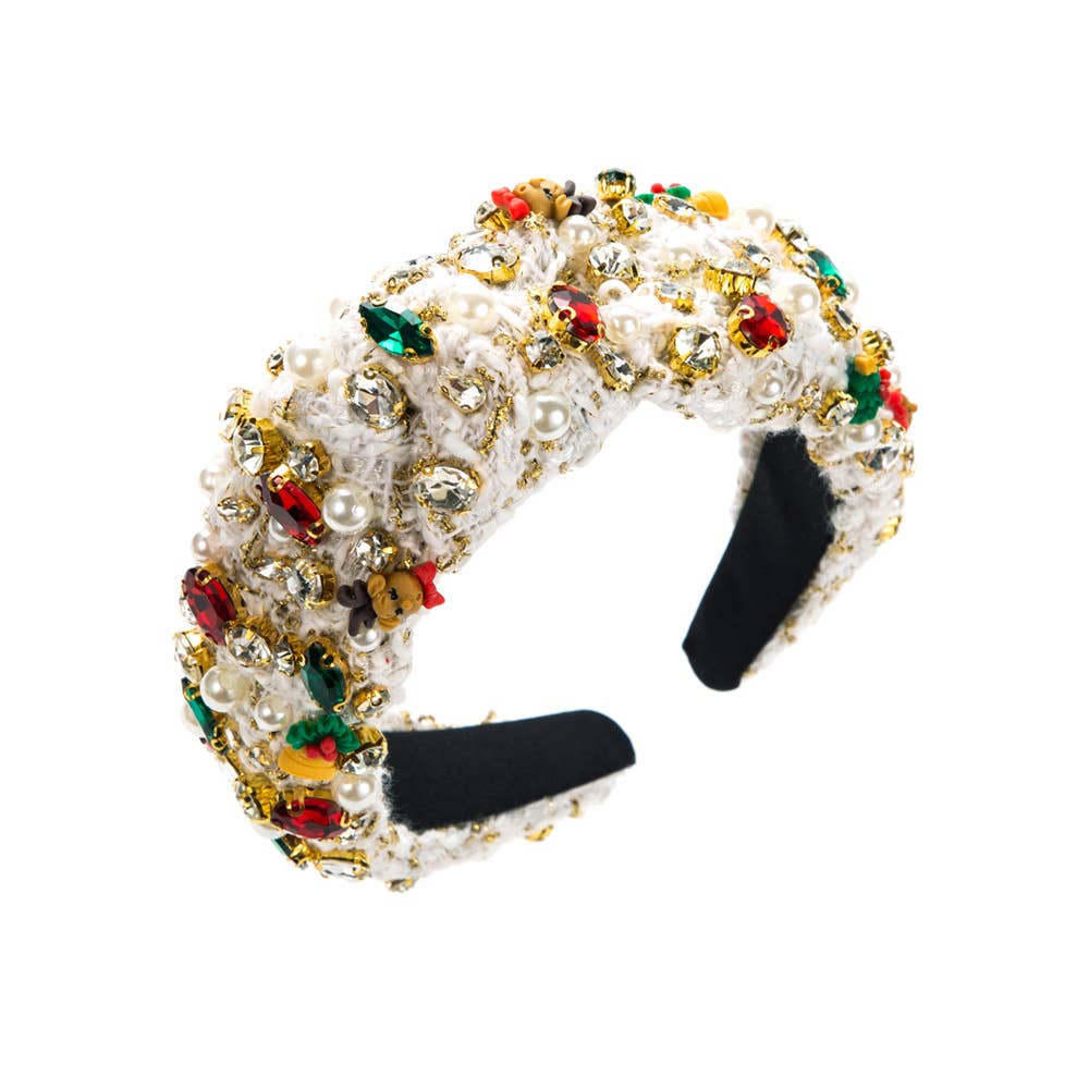 CHRISTMAS HEADBAND SMALL FRAGRANCE PEARL BELL