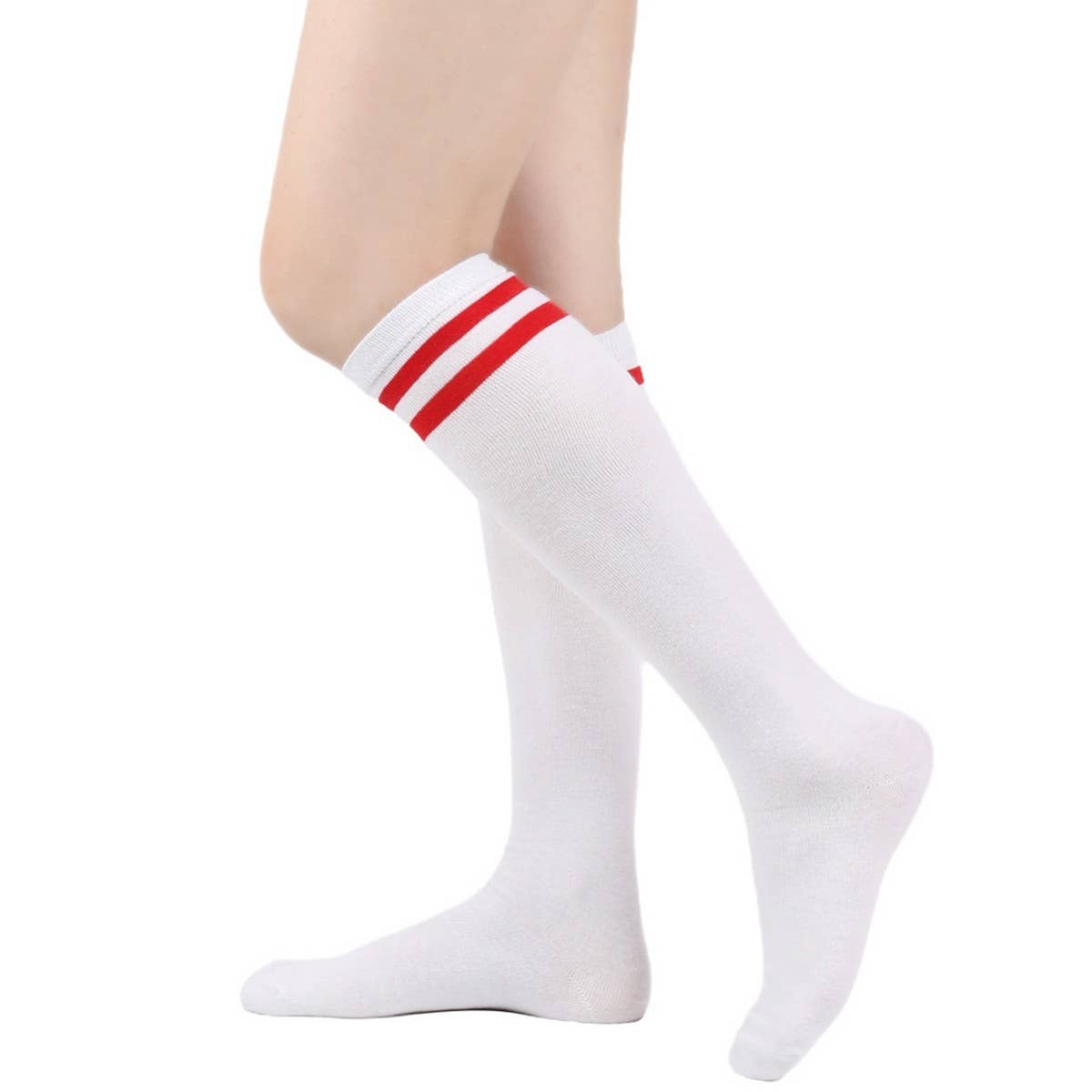 CWMS02670_STRIPED KNEE HIGH SOCKS WOMEN GIRL STYLE