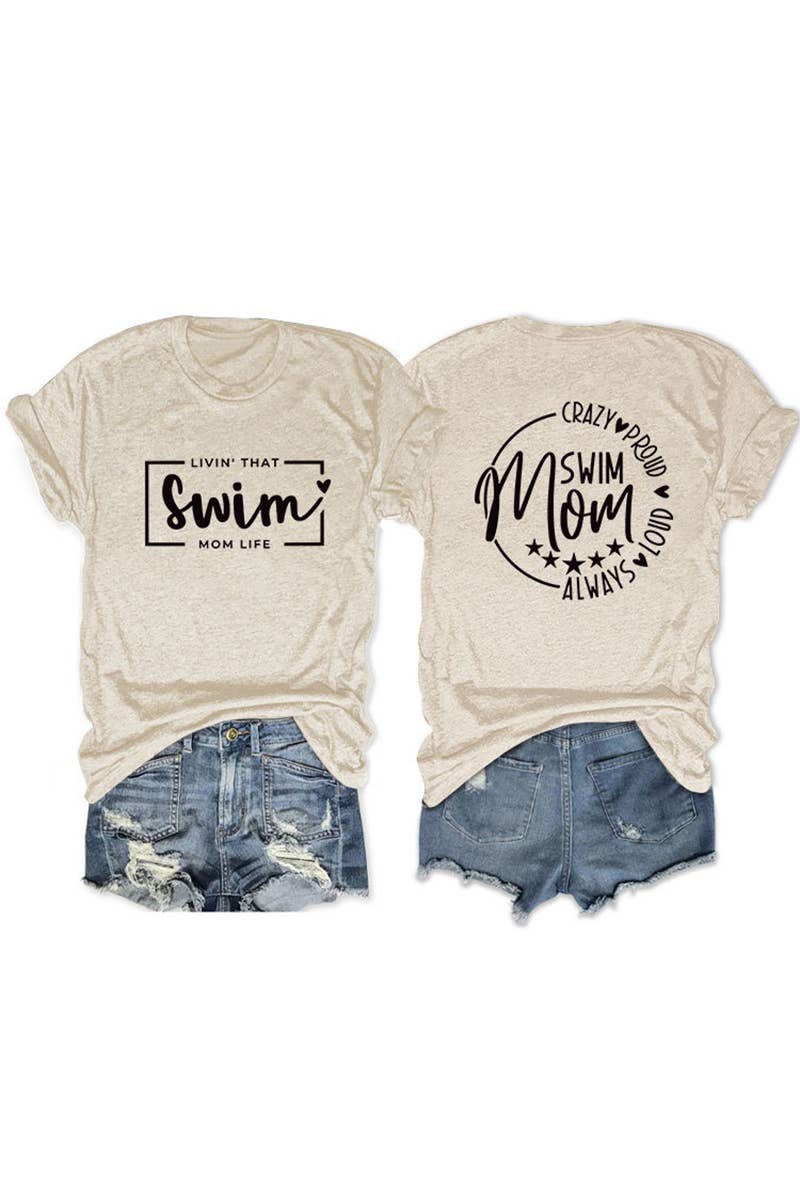 CWTTS1554_CASUAL DOUBLE-SIDED LETTER PRINT SHORT-SLEEVED TOP