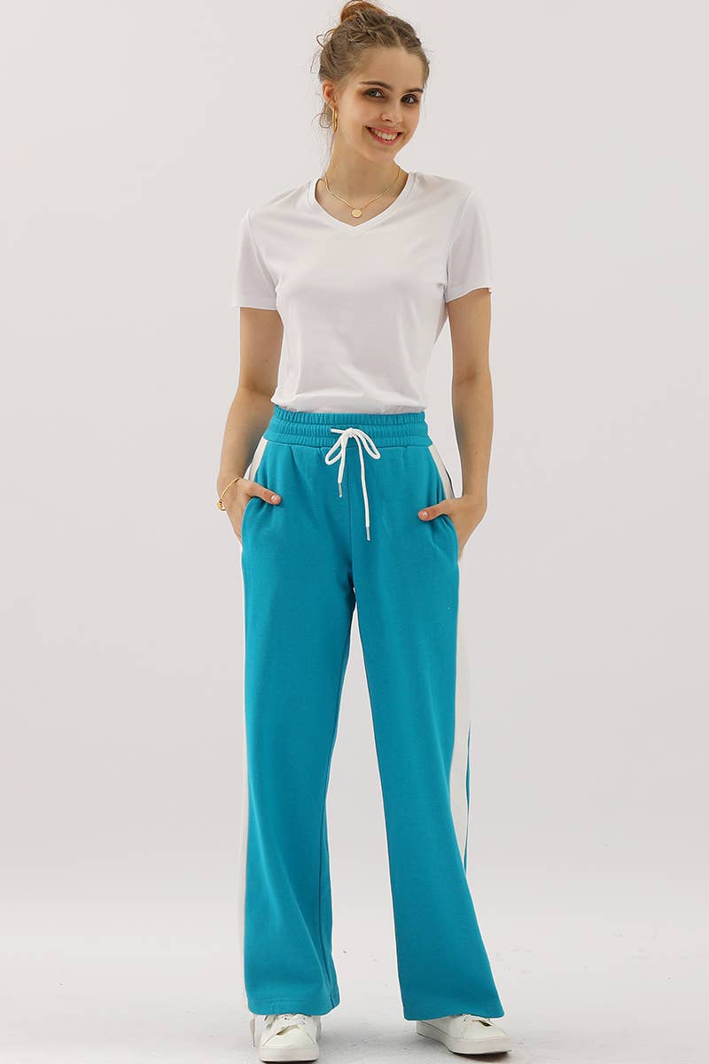 CWBLP398-P_PLUS SIZE HIGH WAISTED WIDE LEG LONG SWEATPANTS