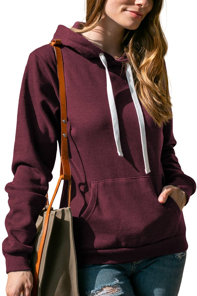 AWOHOL193_Basic Lightweight Pullover Hoodie