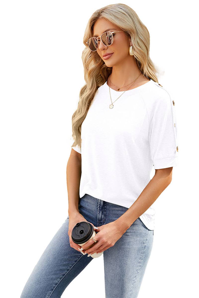 CWTBLS0299_Round Neck Short Sleeved Top
