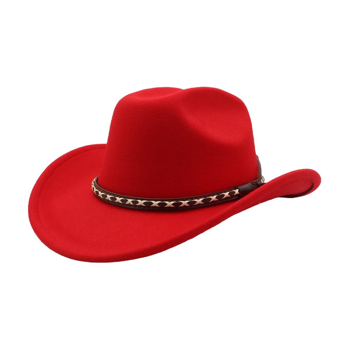 Men & Women Ethnic Wool Fedora Jazz Cowboy Hat_CWAH04415