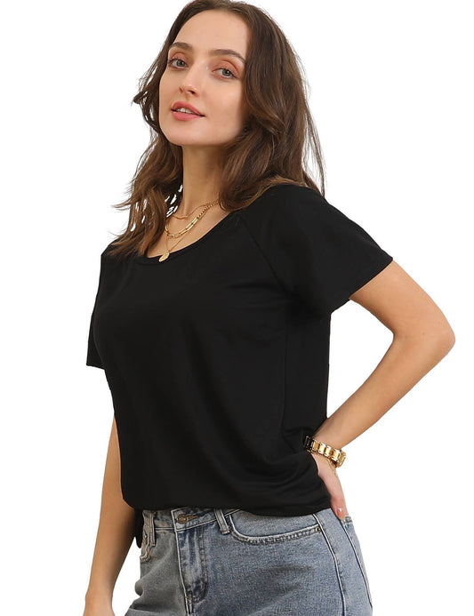 CWTTS693_ROUND NECK REGLAN SLEEVE COOL T SHIRT TOP