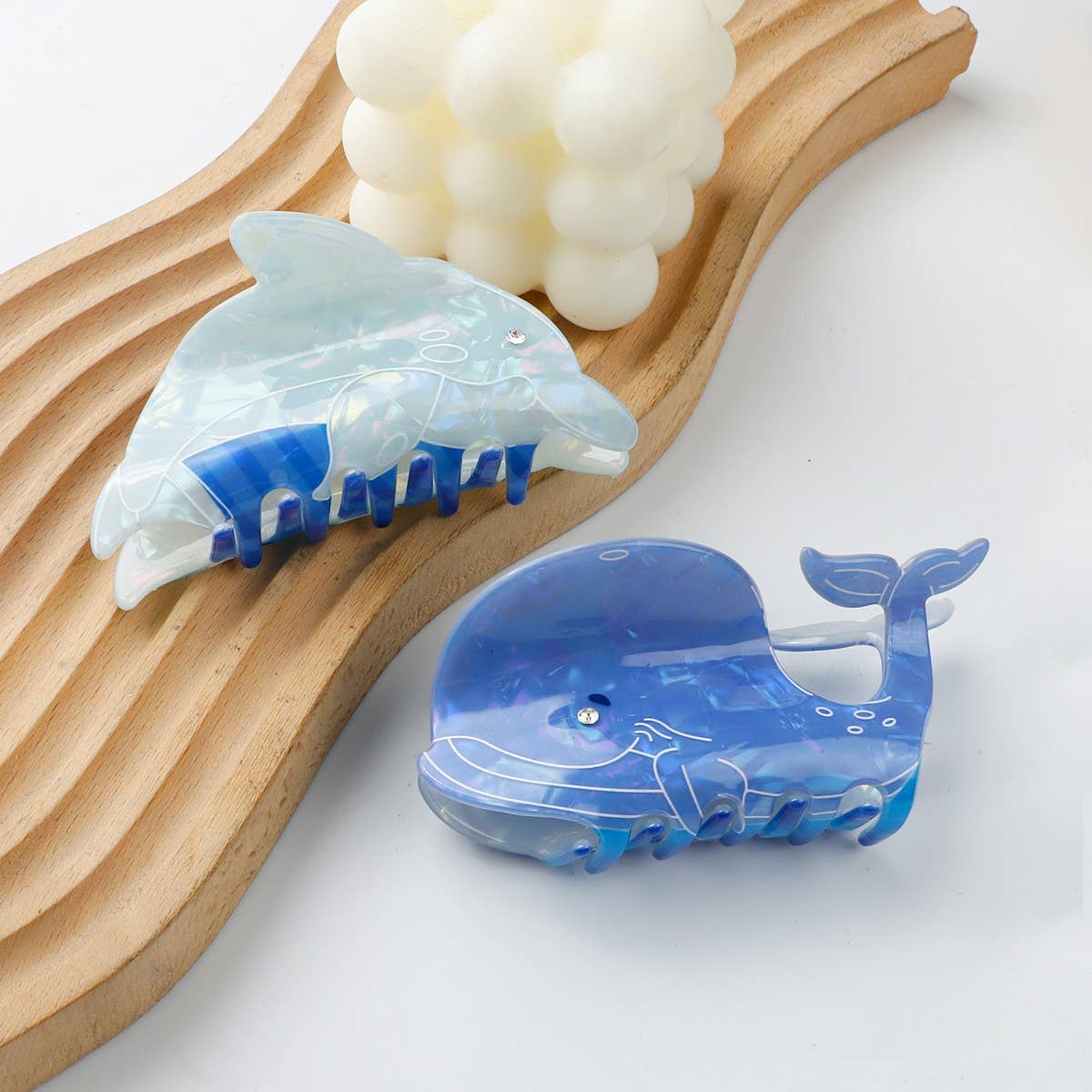 CWAHA1312_PERSONALITY BLUE WHALE SERIES HAIR CLAW CLIP