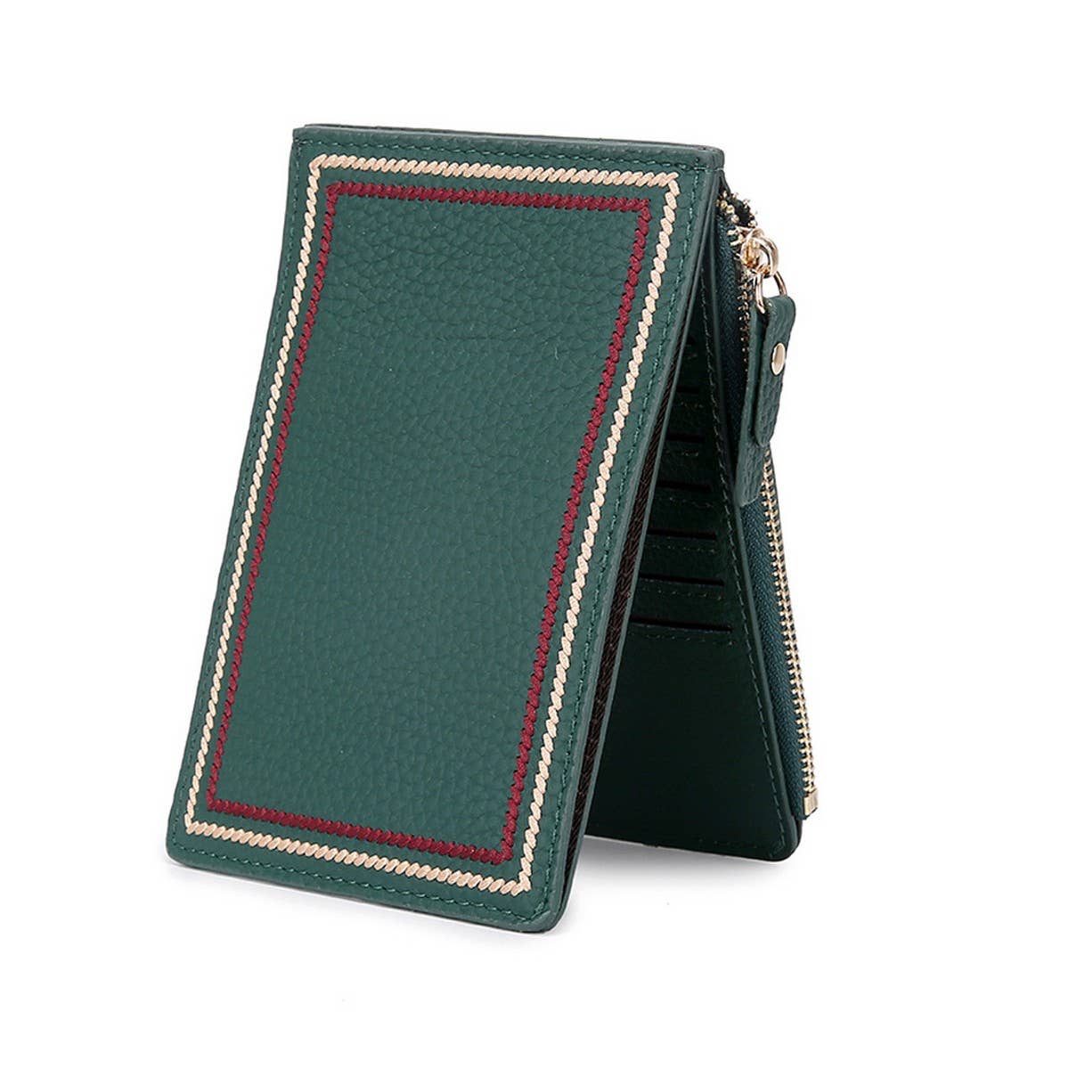 ULTRA -THIN LEATHER FASHION FOLDING PURSE CARD BAG_CWAB3889