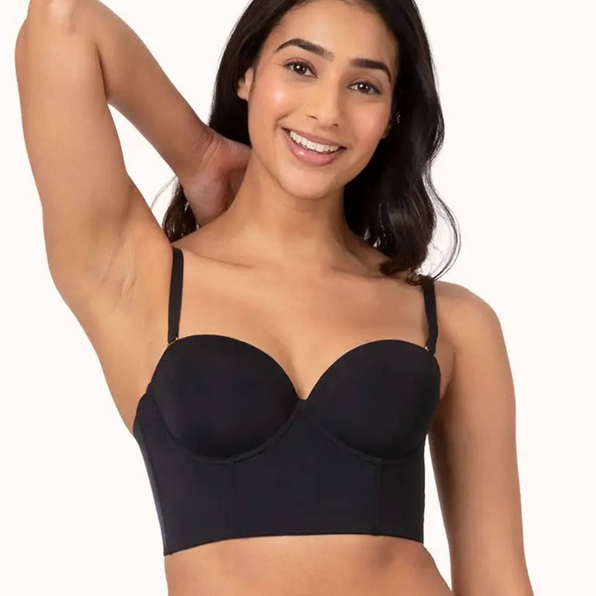 DETACHABLE SHOULDER STRAP BACKLESS  TOP bralette-CWMU0045