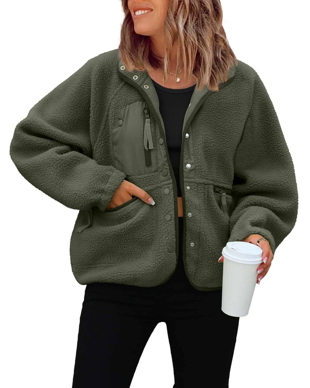 FLEECE JACKET SPORTS CASUAL HOODIE JACKET