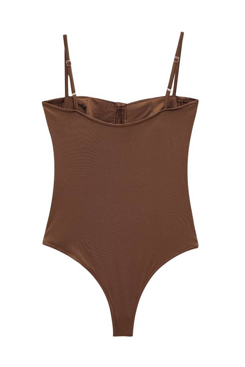 CWSJS1542_FASHIONABLE SATIN LINGERIE BODYSUIT