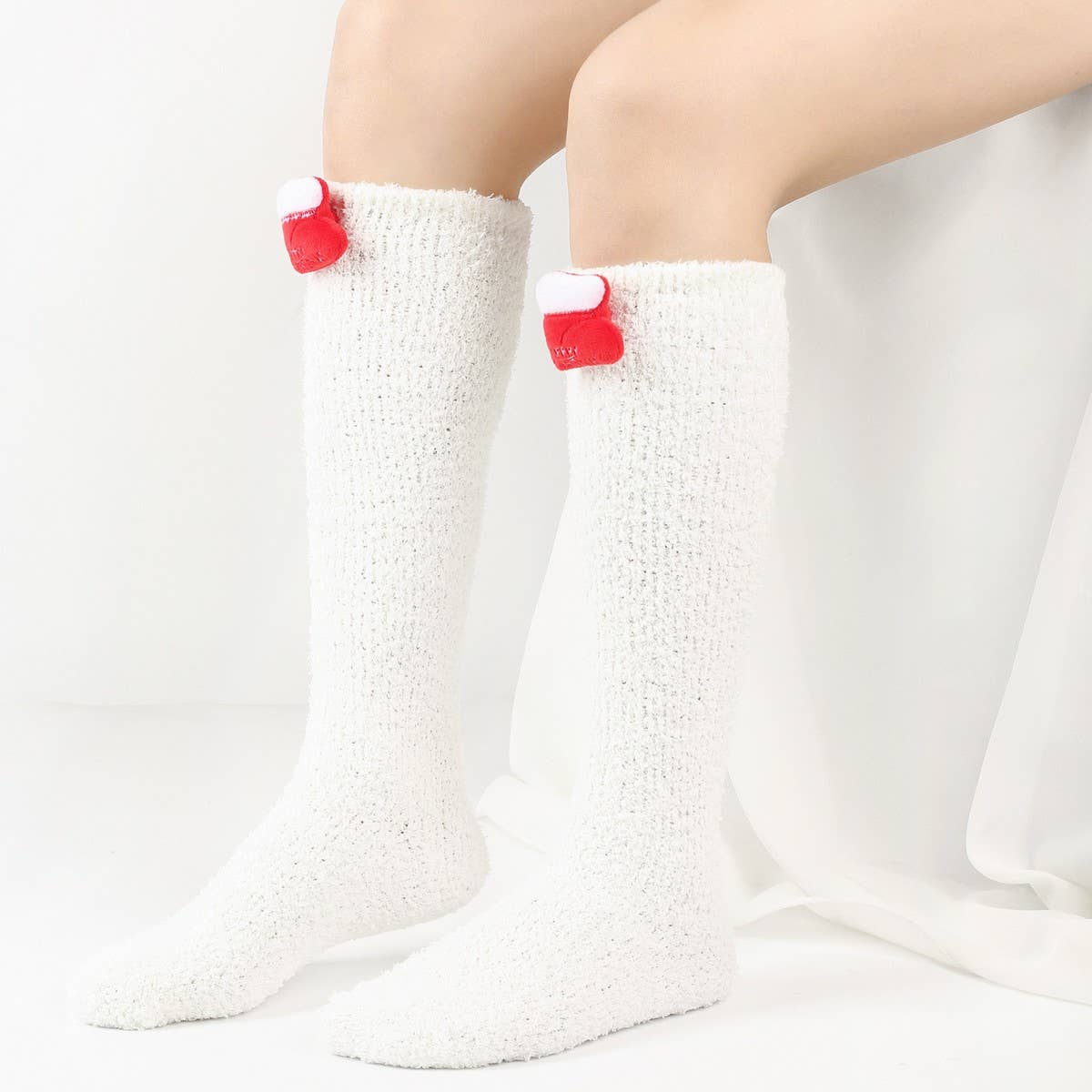 CWMS02684_CHRISTMAS KNEE HIGH SOCKS WARM LEG WARMERS