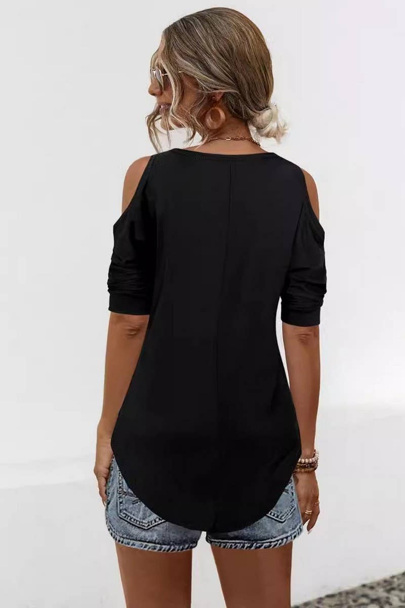 CWTBLSL0690_NEW CASUAL FASHION OFF-SHOULDER TOPS